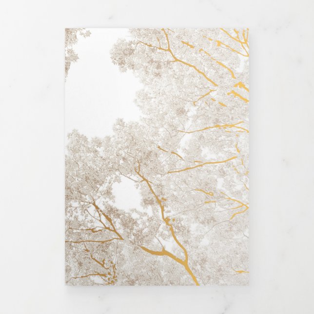 Trees Map 1 Tri-Fold Holiday Card (Cover)