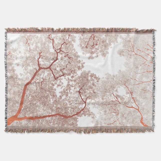 Trees Map 2 Throw Blanket (Front)
