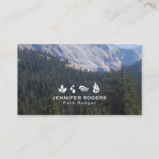 Trees & Mountains Business Card (Front)