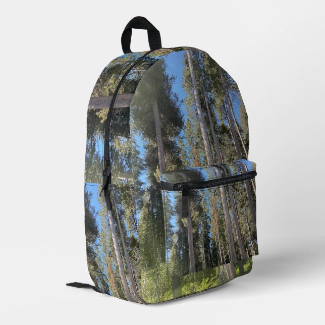 Trees Nature Landscape Forest CA State Park Printed Backpack (Back Corner Left)