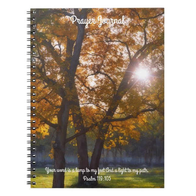 Trees Nature Light Bible Verse Prayer Journal (Front)