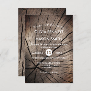 Trees & Nature Textured Wedding Invitation