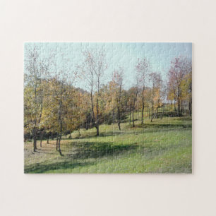 Trees on Slope calming challenge jigsaw puzzle