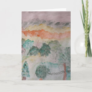 Trees On The Bay Greeting Card