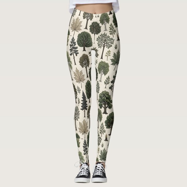 Trees Pattern Leggings (Front)