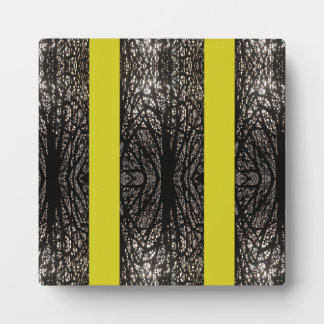 Trees pattern yellow plaque