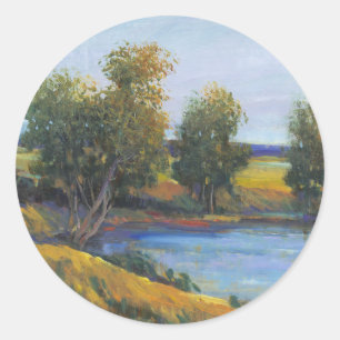 Tree's Reflection II Classic Round Sticker
