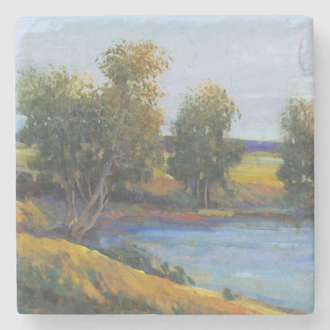 Tree's Reflection II Stone Coaster (Front)