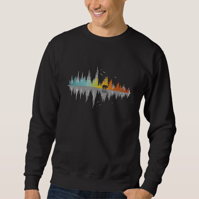 Trees Reflection Wildlife Nature Animal Bear Outdo Sweatshirt (Front)