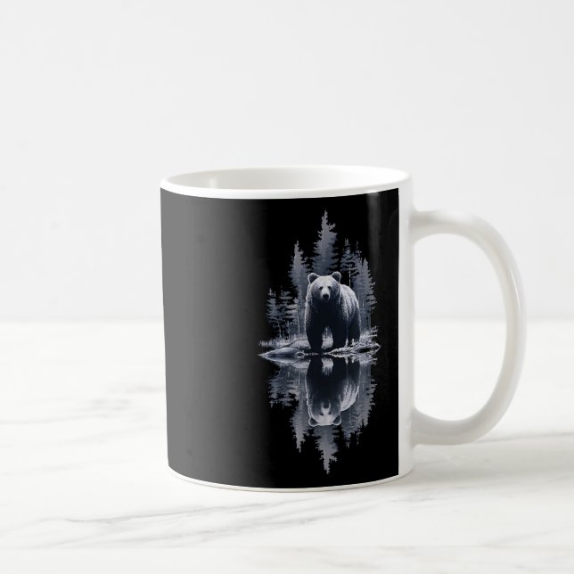 Trees Reflection Wildlife Nature Bear Outdoor Fore Coffee Mug (Right)