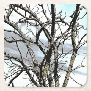 TREES SQUARE PAPER COASTER