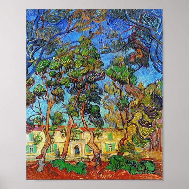 Trees St-Paul Hospital Garden Van Gogh Fine Art Poster (Front)