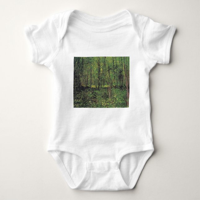 Trees & Undergrowth by Van Gogh Baby Bodysuit (Front)