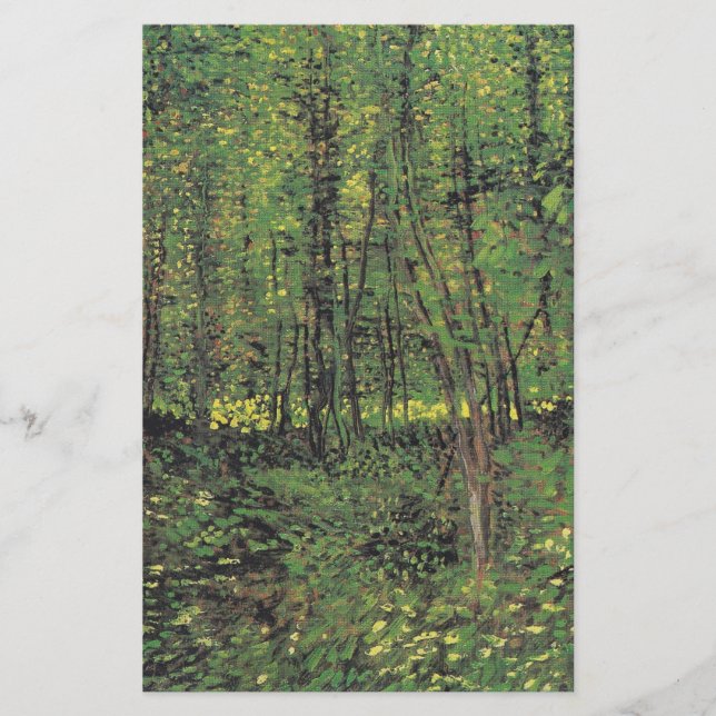 Trees & Undergrowth by Van Gogh Stationery (Front)