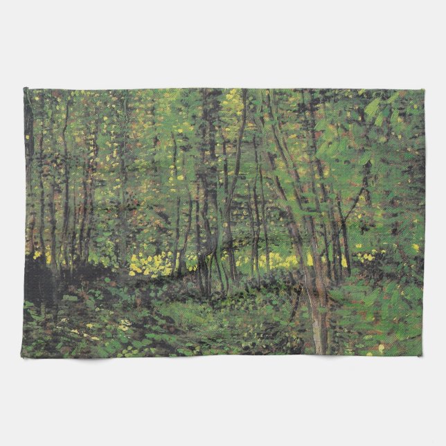 Trees & Undergrowth by Van Gogh Tea Towel (Horizontal)