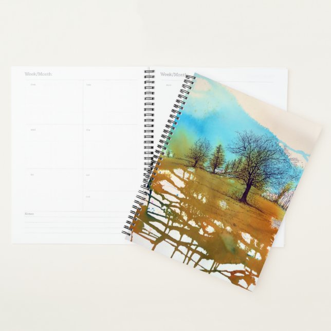 Trees Watercolor Ink Art Planner (Display)