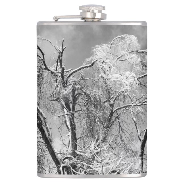 trees wear winter hip flask (Front)
