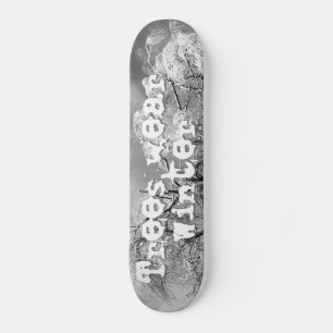 trees wear winter skateboard