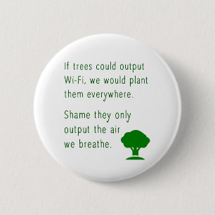 Trees / Wi-Fi / Save The Planet / Green Badge