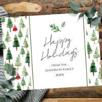 Trees Woodland Family Christmas Greetings 