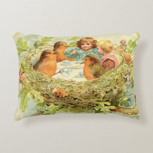 Treetop Tea Party Decorative Cushion