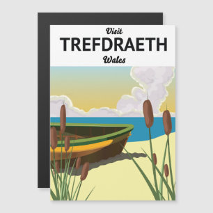Trefdraeth seaside travel poster