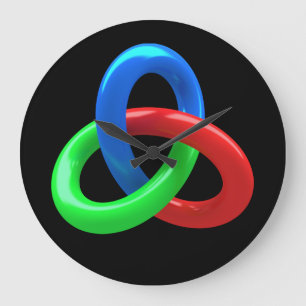 Trefoil knot large clock