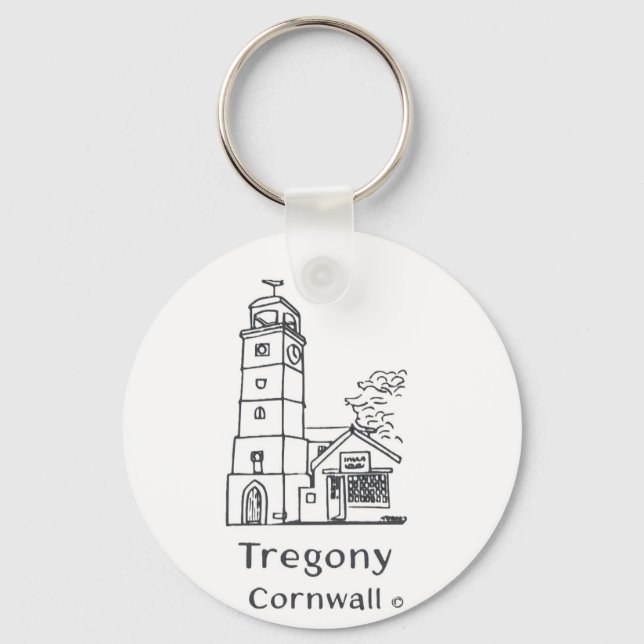 Tregony Clocktower Keyring (Front)