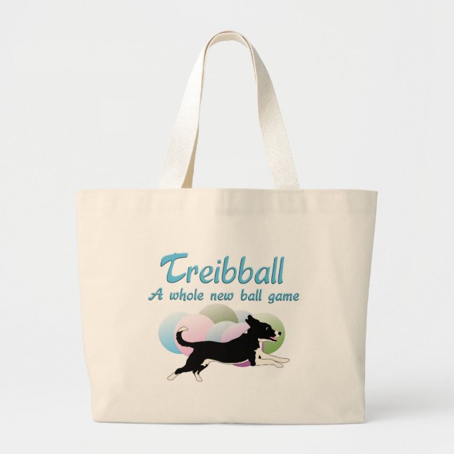 Treibball Large Tote Bag (Front)