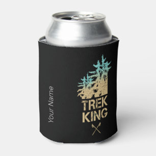 Trekking and Hiking Outdoor Vintage Forest Design Can Cooler