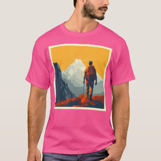 Trekking Mountaineering Hiking Mountains Nature Mo T-Shirt