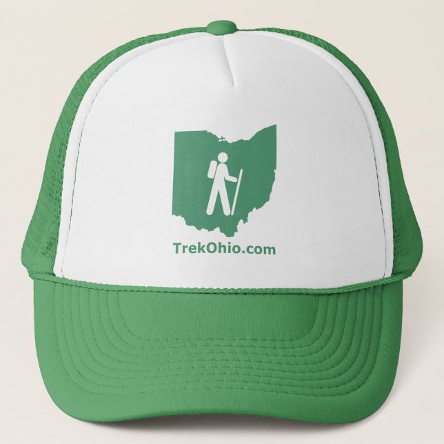 TrekOhio Trucker Hat, Green Hat (Front)