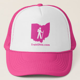 TrekOhio Trucker Hat, Hot Pink Hat