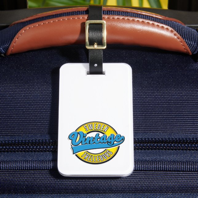 Trelleborg Sweden vintage logo Luggage Tag (Front Insitu 2)