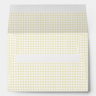 Trellis Butter Yellow - White Envelope