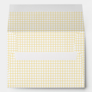 Trellis Canary Yellow - White Envelope