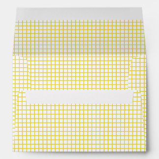 Trellis Golden Yellow - White Envelope
