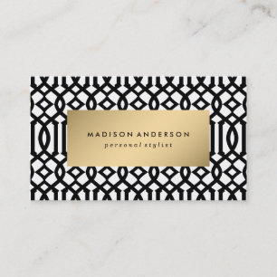 Trellis in Gold Business Cards