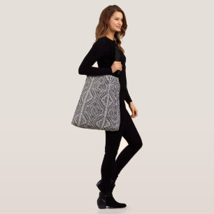 Trellis Modern Stripe Squares and Diamonds Crossbody Bag