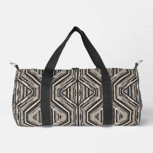 Trellis Modern Stripe Squares and Diamonds Duffle Bag