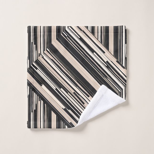 Trellis Modern Stripe Squares and Diamonds Wash Cloth (Wash Cloth)