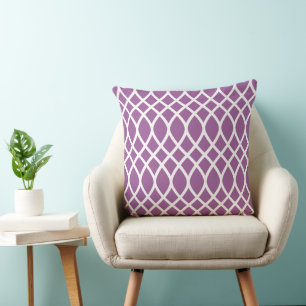 Trellis Pattern Pillow   Violet Purple