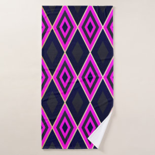 Trellis rhombus shapes geometric seamless pattern bath towel