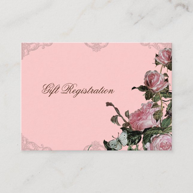 Trellis Rose Vintage - Gift Registration Card (Front)