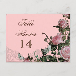 Trellis Rose Vintage - Reception Table Number Card