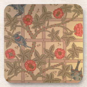 'Trellis' wallpaper design, 1864 Coaster