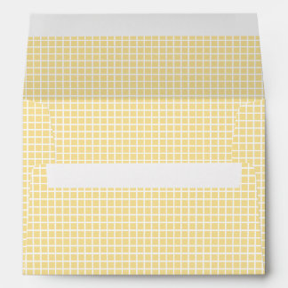 Trellis White - Canary Yellow Envelope