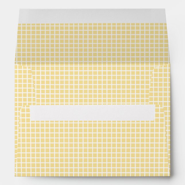 Trellis White - Canary Yellow Envelope (Back (Bottom))
