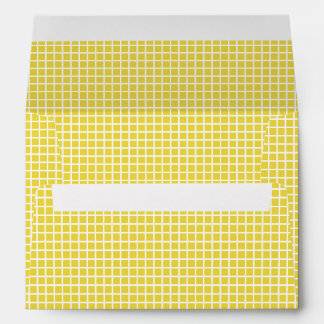 Trellis White - Golden Yellow Envelope