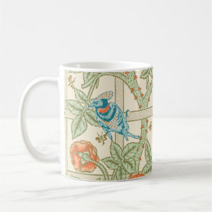 Trellis William Morris Floral birds patterned  Coffee Mug
